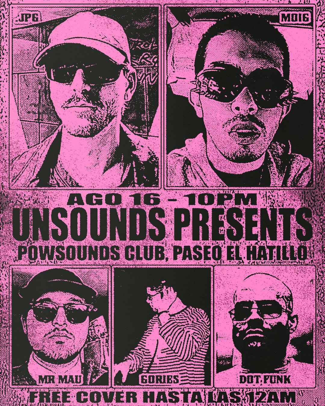 Unsounds x Pow Sounds Club — August 15 flyer